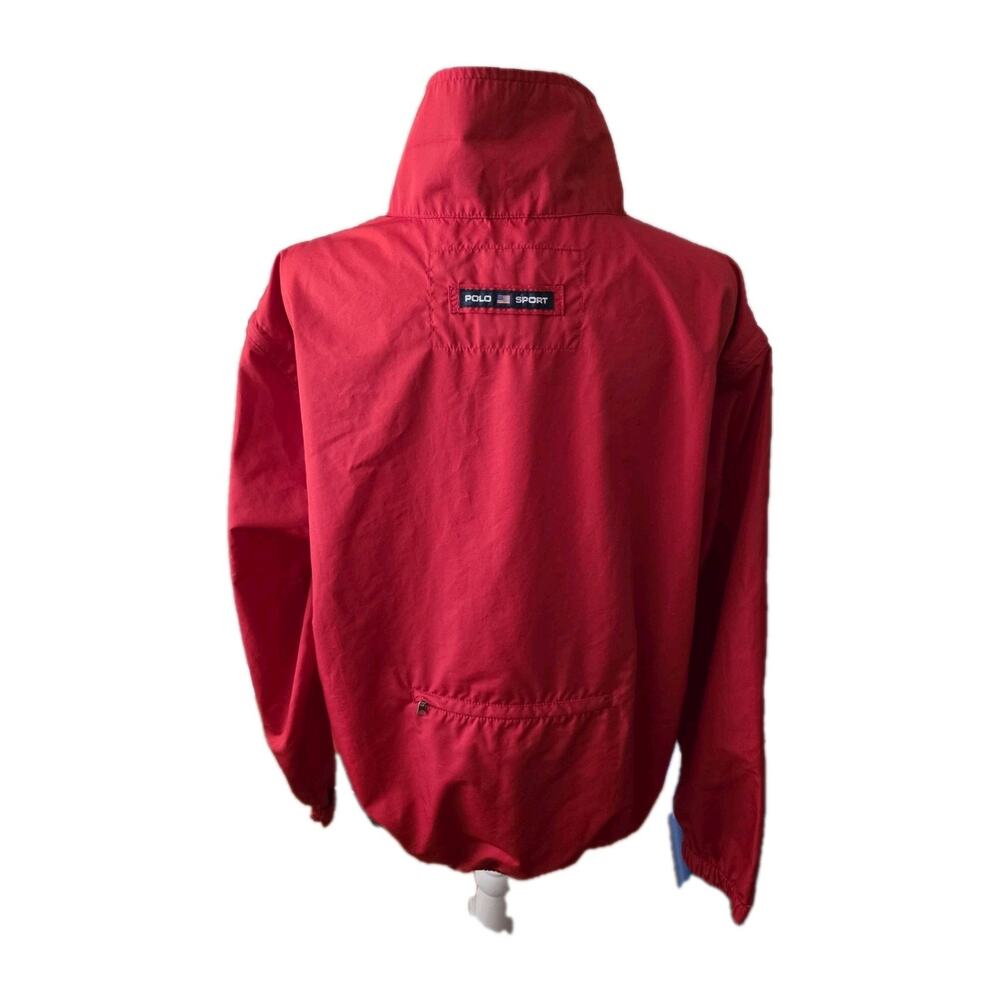 Vintage Ralph Lauren Jacket Mens Red Embroidered Polo Sport Size L - Picture 2 of 11